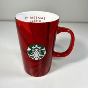 2014 STARBUCKS Christmas Blend Red Coffee Mug Cup 12 Ounces